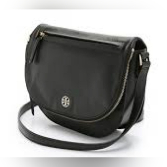 Tory Burch Bags Mwt Tory Burch Brody Black Saddle Crossbody Bag